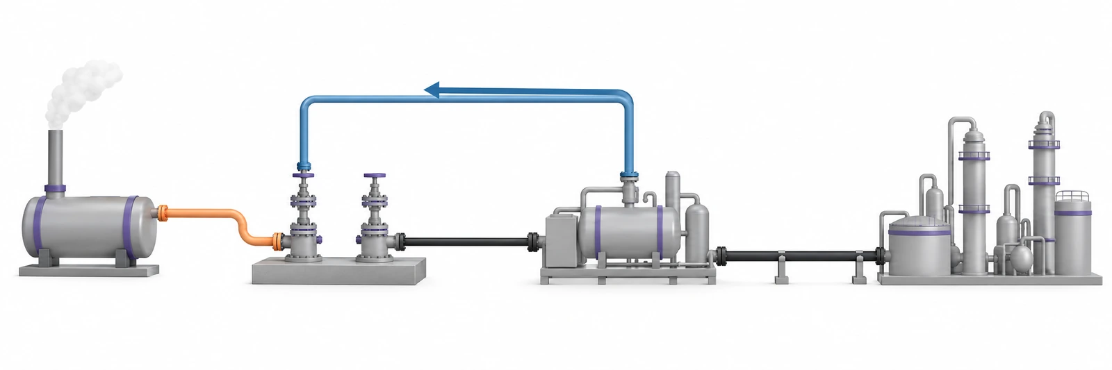 Conceptual diagram showing ES-SAGD production oil flowing to partial upgrading, transport, and refining processes, with recovered solvent and naphtha returning to the production process